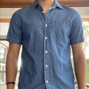 Short sleeve button up collared shirt